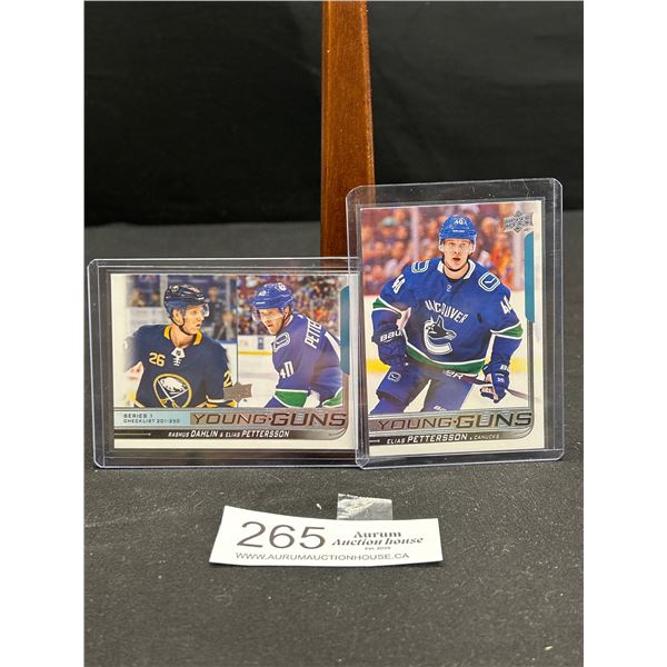 Lot of 2 Elias Pettersson Young Guns Rookie Cards