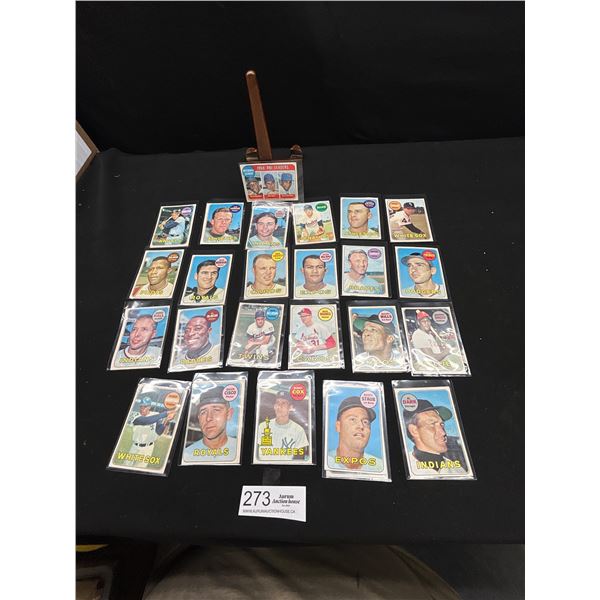 Lot of 25 1969 OPC/Topps MLB Baseball Cards - Mid Grade