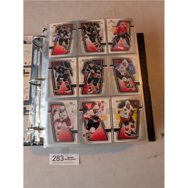 Binder Lot of 2001 Upper Deck MVP Hockey Cards