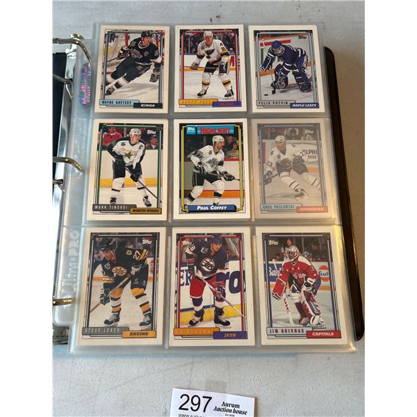 Binder Lot of 1992 Topps Hockey Cards
