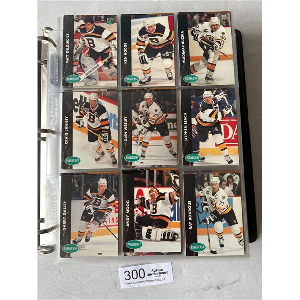 Binder Lot of 1991 Parkhurst Pro Set Hockey Cards NHL