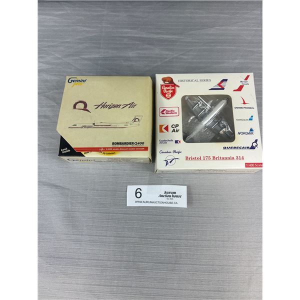2 Diecast Planes in Original Box 1:400 Scale CP & Horizon Air