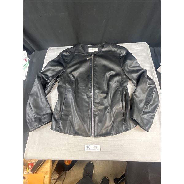 Genune Escada Black Leather Jacket size 34