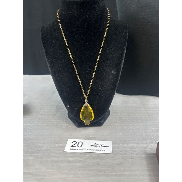 Genuine Antique Art Deco 1920's Czech Faceted Crystal Necklace