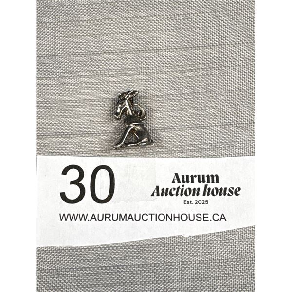 Sterling Silver Sitting Donkey