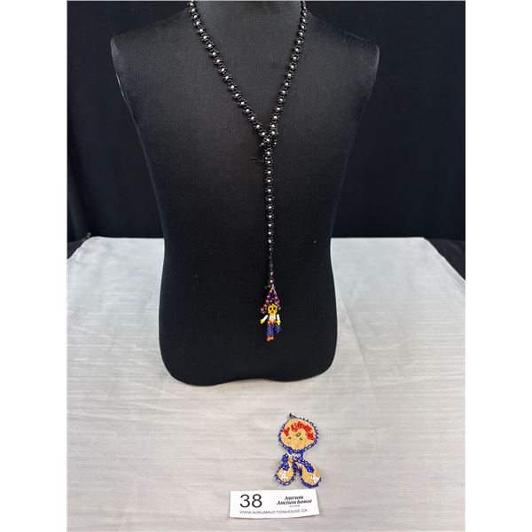 1st Nations Beadwork Necklace + Pin (Yukon)