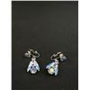 Image 2 : Sherman Look Blue Rhinestone Drop Earrings