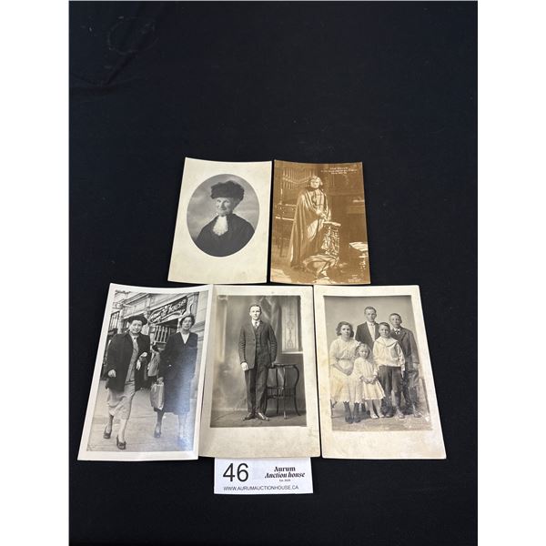 5 Vintage Photo Postcards