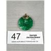 Image 1 : Large Vintage Gold Jade Pendant C.1970