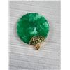 Image 3 : Large Vintage Gold Jade Pendant C.1970
