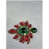 Image 2 : Spectacular Jewels of India Rhinestone Brooch Very Desirable
