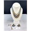 Image 1 : Exquisite Antique Signed W. Germany Watermelon Glass Bead Necklace