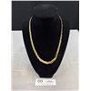 Image 1 : Vintage Gold Plated Braid Necklace Solid Quality