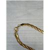 Image 3 : Vintage Gold Plated Braid Necklace Solid Quality