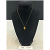 Image 1 : Vintage C.1970's Gold Heart Necklace Marked Gold Filled (GF)