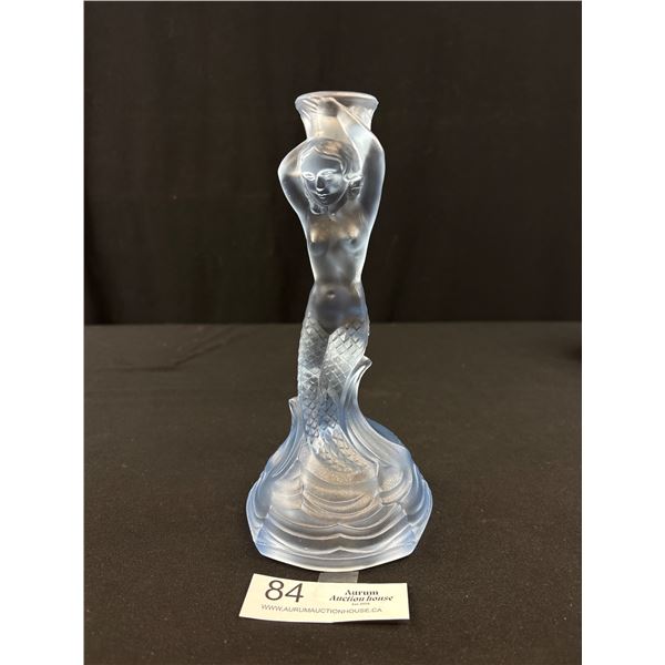 Vintage Blue Ice Glass Mermaid