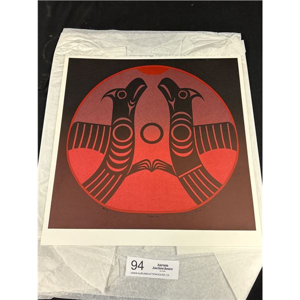 ery Nice 12"x13" Signed West Coast Native Print