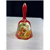 Image 6 : 3 Crystal Hand Bells - One Signed Hand Painted Fenton
