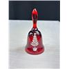 Image 7 : 3 Crystal Hand Bells - One Signed Hand Painted Fenton