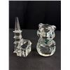 Image 5 : Signed Fenton Crystal Bear, Crystal Church & Cat Figure