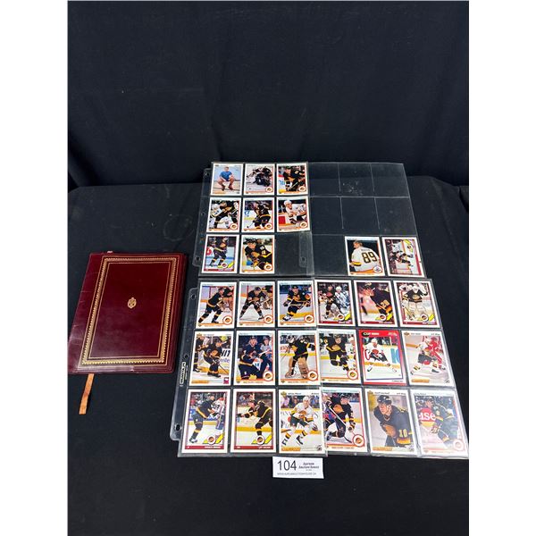 Vintage Canucks Collector Cards & Leather Book Cover - Florence Italy