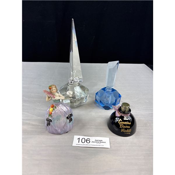 4 Vintage Perfume Bottles