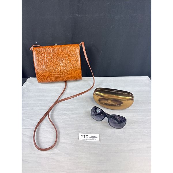 Vintage Hand Bag & Guess Sunglasses w/ Case
