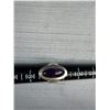 Image 3 : Sterling Silver Ring w/ Dark Purple Stone