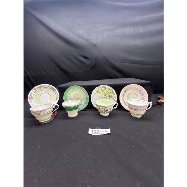 Lot of 4 Vintage Aynsley Bone China Tea cups & Saucers no cracks no chips