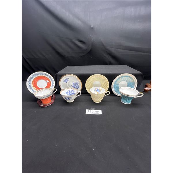 Lot of 4 Vintage Aynsley Bone China Tea cups & Saucers no cracks no chips