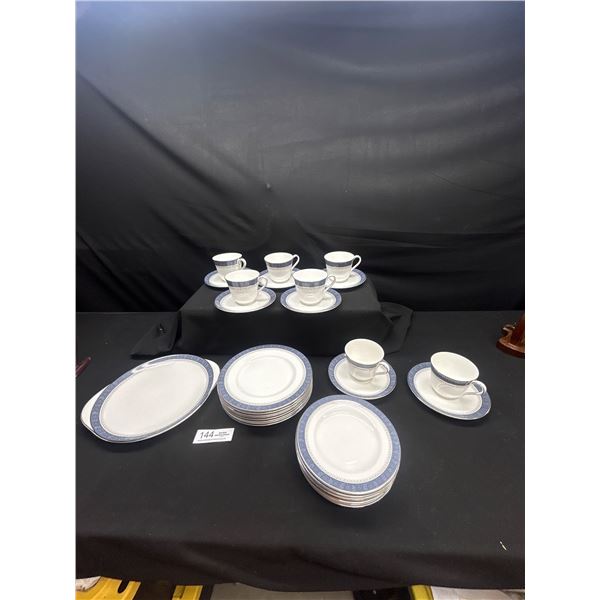 Large Lot of Royal Dalton, Sherbrook Bone china Teacup saucer sideplates and Platter
