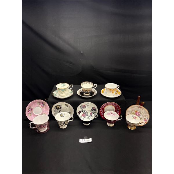 Lot of 8 Vintage Bone china Teascups and Saucers: Royal Albert no chips no cracks