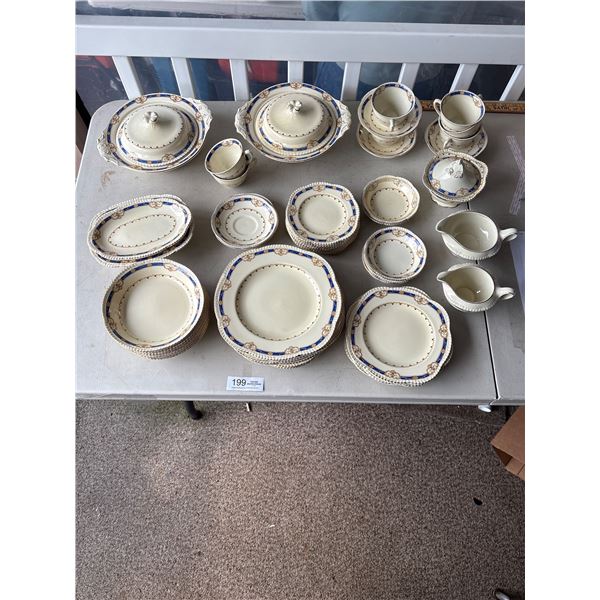 Large Lot of Woods Ivoryware Made in England Bone China Dishes setting for 6 plus