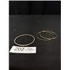 Image 1 : 3 Vintage Bangles ( 2 Gold Tone) Large One Tests as Silver