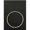 Image 3 : 3 Vintage Bangles ( 2 Gold Tone) Large One Tests as Silver