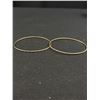 Image 5 : 3 Vintage Bangles ( 2 Gold Tone) Large One Tests as Silver