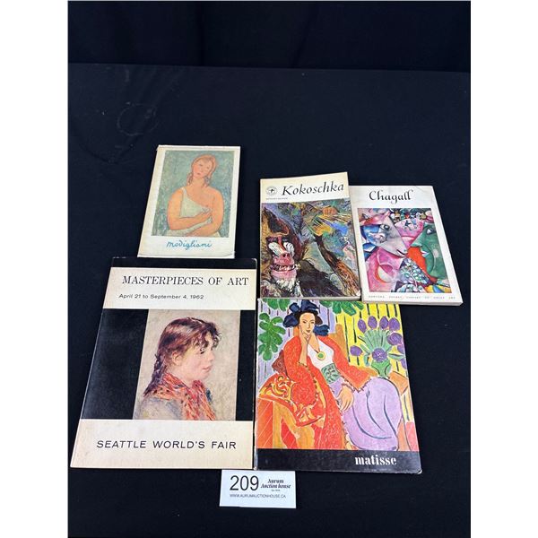5 Older Artbooks (1 From 1962 Seattle World's Fair)