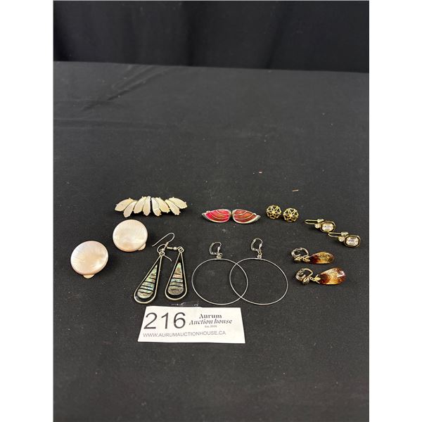 8 Pairs of Vintage Earrings