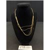 Image 1 : Multi Strand (Unusual) Gold Tone Necklace
