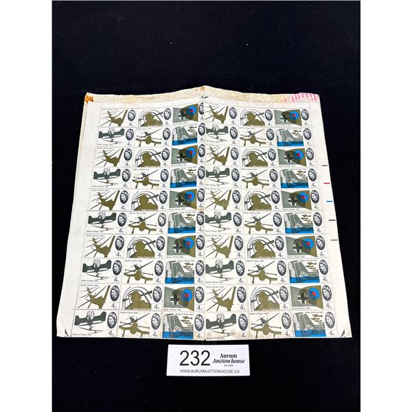 Sheet of "Battle of Britian" England Stamps