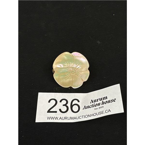 Large Antique Mother of Pearl Brooch Circa 1900-1920