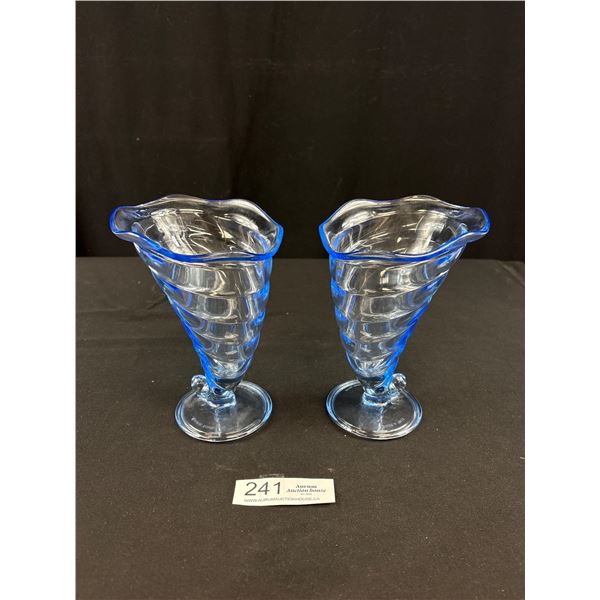 2 Big Ice Blue Cones Italy