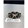 Image 1 : Vintage Faceted Black Glass Beads + Rhinestones Bracelet
