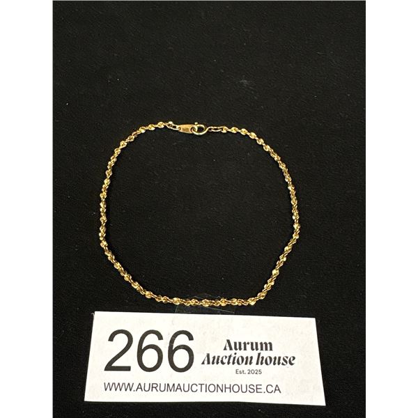 Unusual Link Gold Tone Bracelet