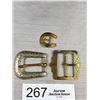 Image 2 : 3 Antique Buckles 1910-1940