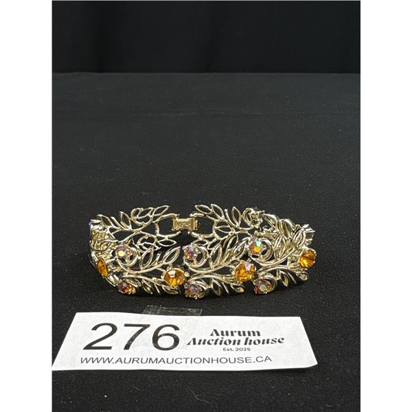 A Very Good Vintage Signed "Coro" 50's Rhinestone Bracelet