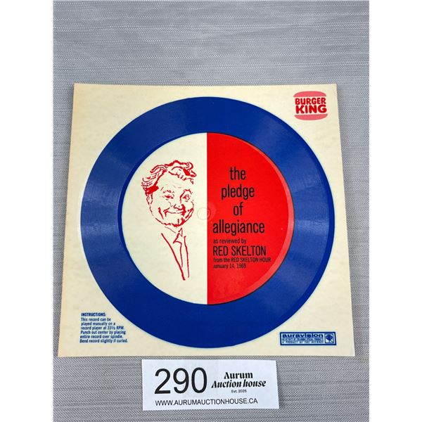 1969 Burger King + Red Skeleton Pledge of Allegiance Record