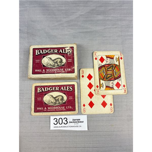 Early 1900's Badger Ales Playing Cards (1 Card Missing)