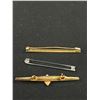 Image 3 : 3 Vintage Bar Brooches