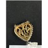 Image 2 : Signed "Coro" 50's Heart Brooch with Rhinestones
